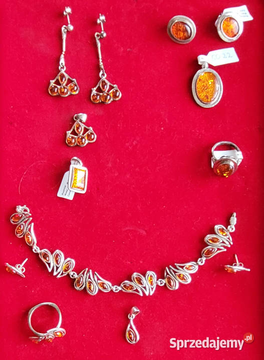 biżuteria srebrna z bursztynem Poznań