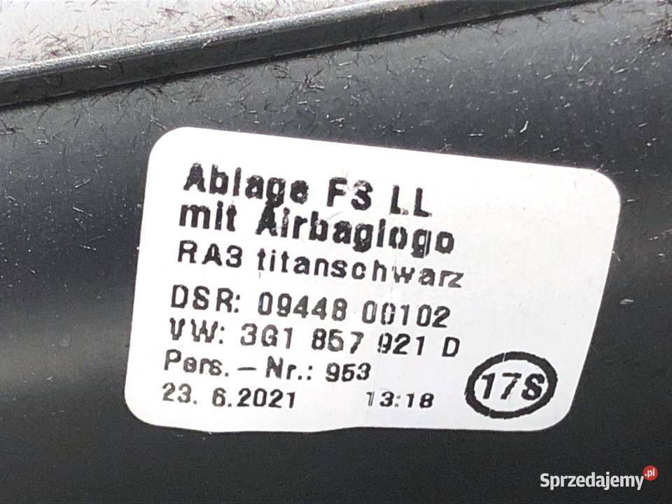 SCHOWEK KIEROWCY VW ARTEON Hatchback 3G1857921D