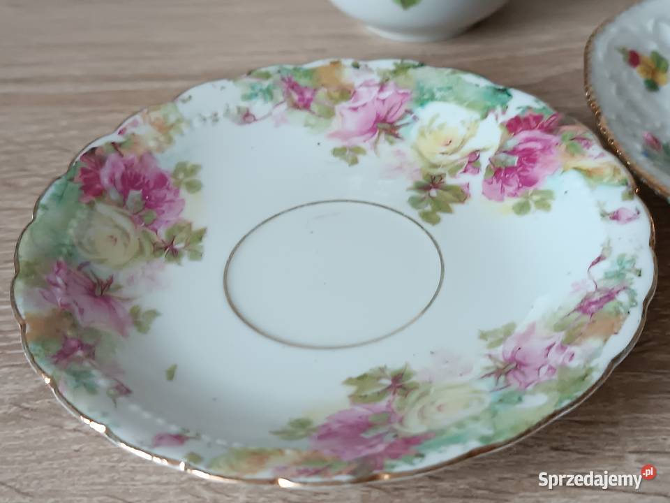 Porcelanowe podstawki i filiżanka Porcelana i szkło Gorlice
