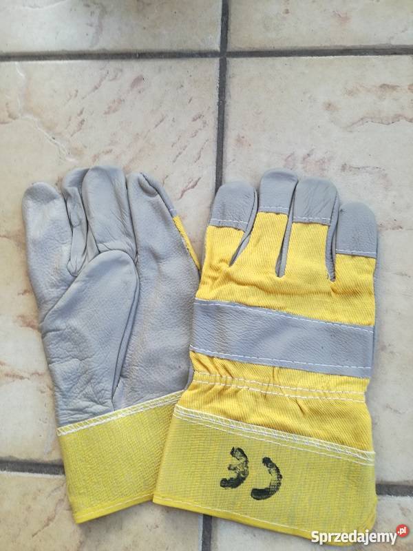 Rękawice robocze skórzane ochronne budowlane