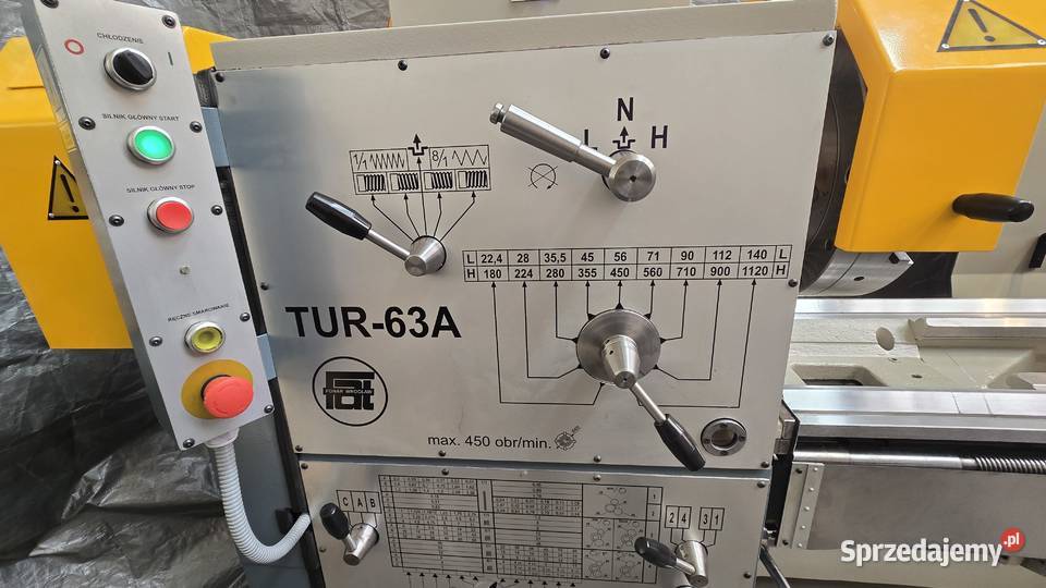 Tokarka konwencjonalna FAT Tur 63A x3000 Wrocław