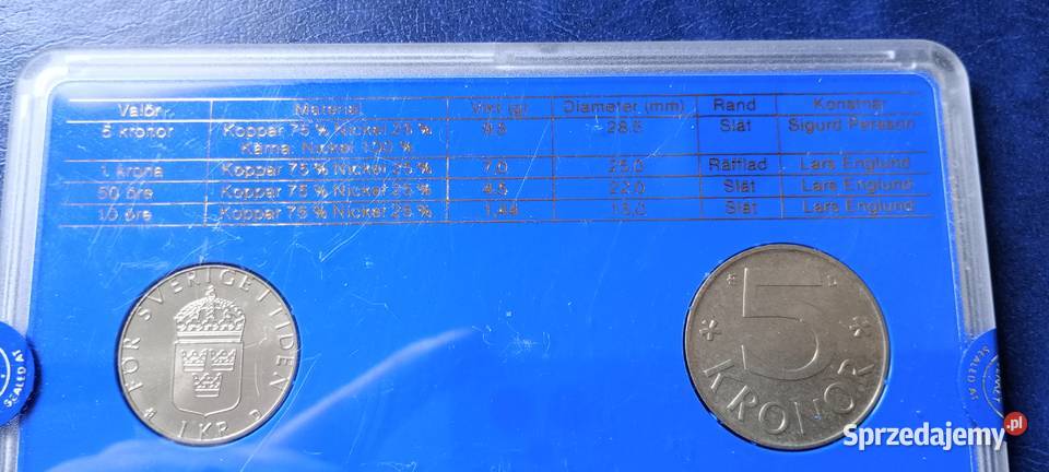 Stare monety 1988 set Dania stan menniczy Lesko