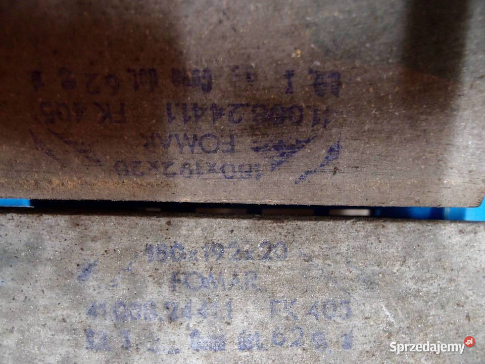 okładzina hamulcowa 180x192x20 FOMAR produkcja Łódź