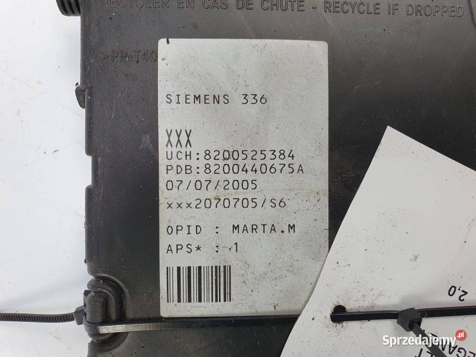 MODUŁ RENAULT MEGANE II 8200525384 osobowe kujawsko-pomorskie Lipno