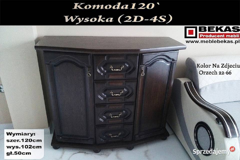 Komoda 120 Wysoka 2s3D Bekas Dostawa Raty Katowice