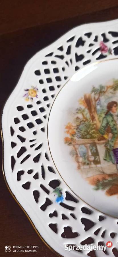 Talerz do powieszenia scena dworska Ażur
