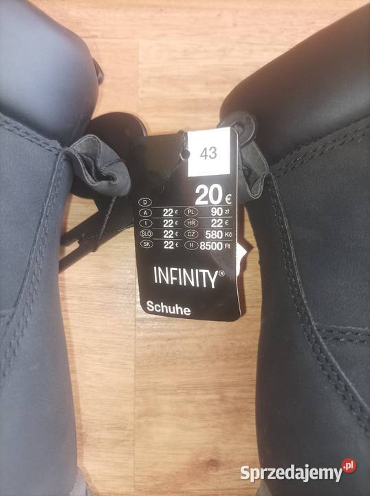 Sprzedam buty meskie INFINITY SCHUHE 43 Lubin