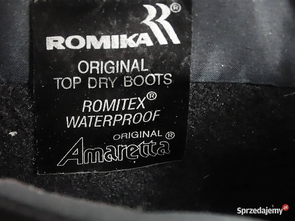 Czarne Śniegowce Botki Romika Romitex Waterproof Biłgoraj
