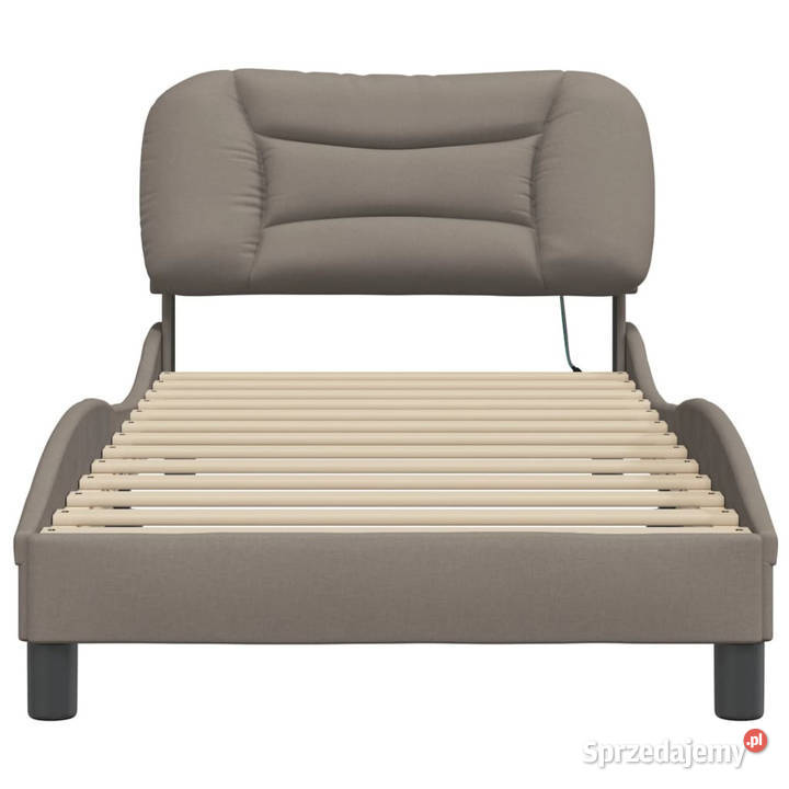 Rama łóżka z oświetleniem LED taupe tkanina 85cm Warszawa