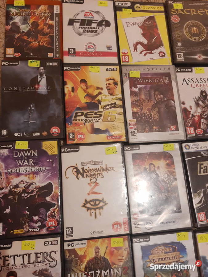 Gry dvd pc mazowieckie Kampinos sprzedam