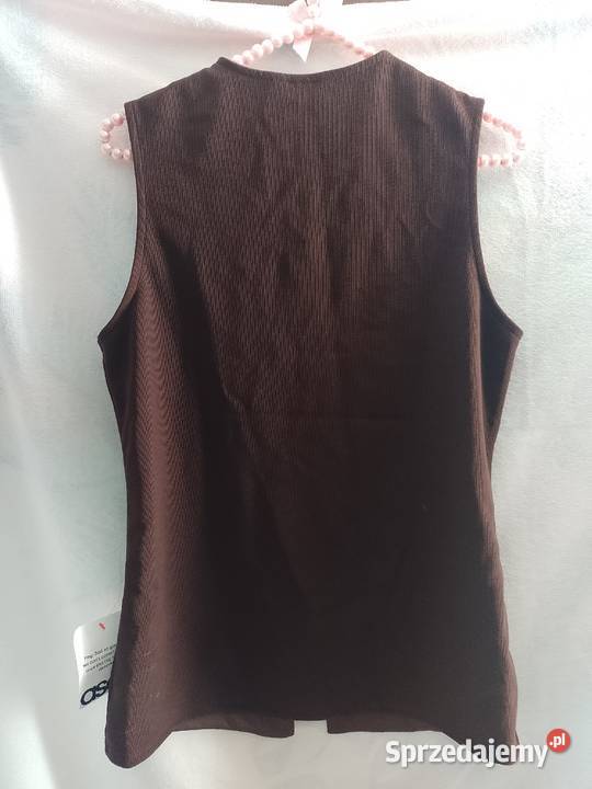 4042 ASOS Brązowa kamizelka ołówkowa z Londynu Rozmiar 40(L) Kraków