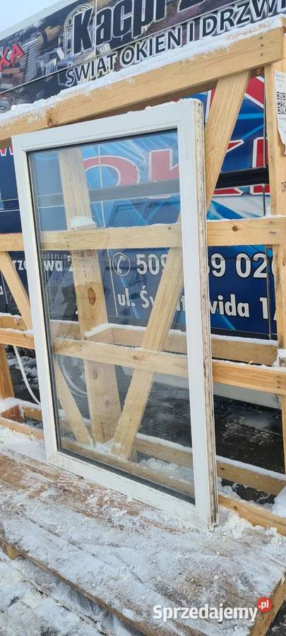 OKNO KacprzaK 97x151 FIX OKNA Używane TRAPEZ Okna ścienne Siedlce sprzedam
