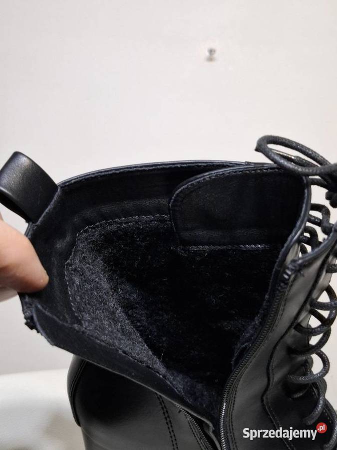 Barson 36 czarne botki damskie słupek platforma