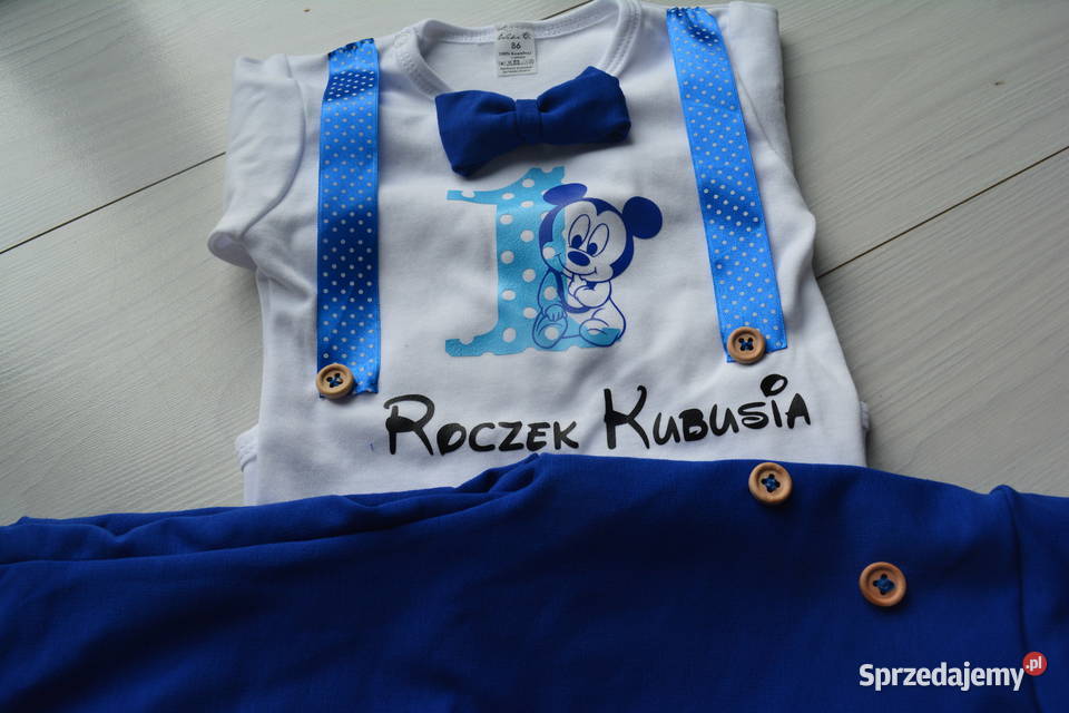 Komplet na roczek urodziny chłopiec elegancik