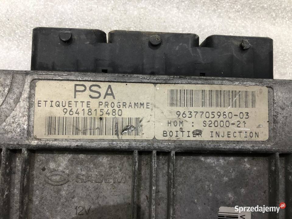 KOMPUTER SILNIKA PSA PEUGEOT 407 9637705980 Komputery sprzedam