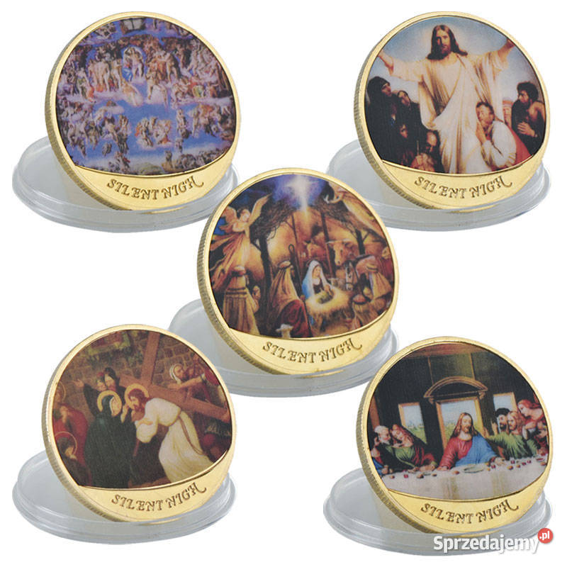 JEZUS CERTYFIKAT Komplet Zestaw Etui Złoto Sosnowiec