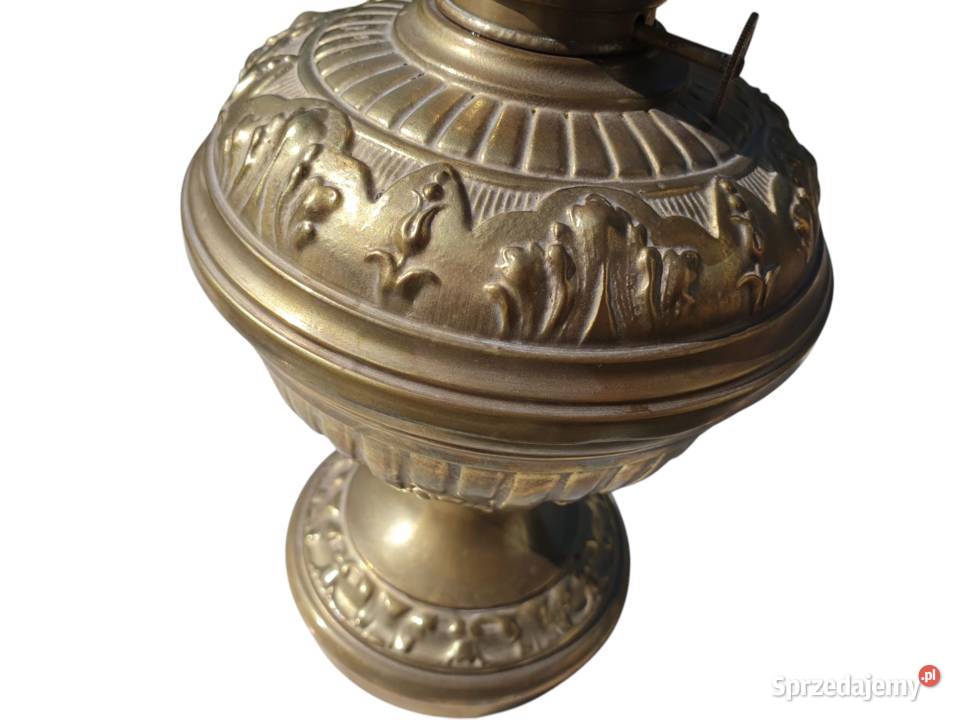 Stara mosiężna przedwojenna lampa naftowa Cieszyn