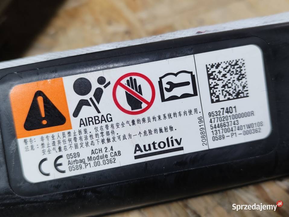 Kurtyna Airbag Prawy Opel Mokka X 95327401 Pleszew