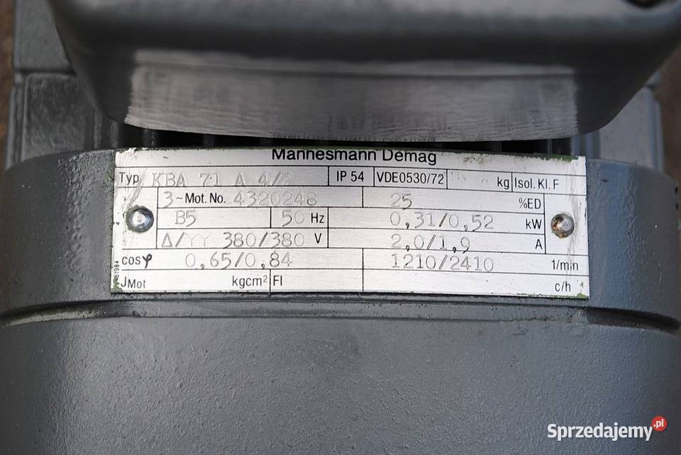 Silnik elektryczny dwubiegowy 031052kw lubuskie Kargowa