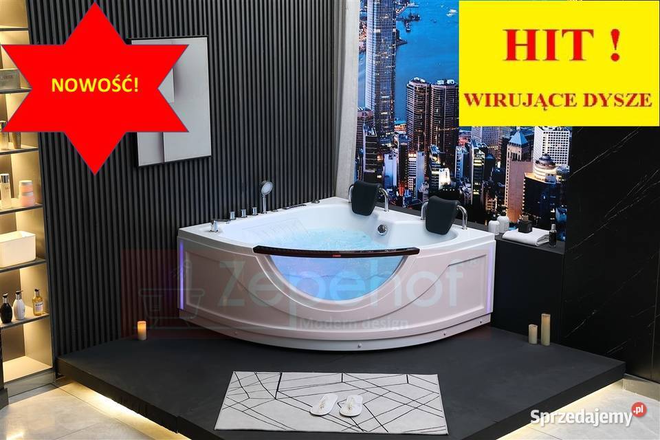 Wirujące dysze Wanna z hydromasażem EGX015 podlaskie Grabówka sprzedam