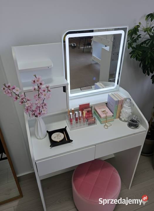 TOALETKA KOSMETYCZNA NOWA Z LUSTREM LED Jawor