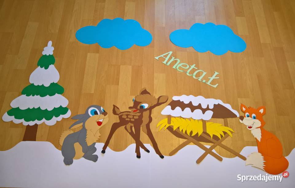 Dekoracje zimowe z brystolu dwustronne Garwolin