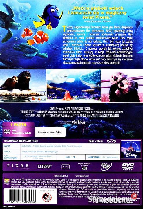 GDZIE JEST DORY DISNEY PIXAR