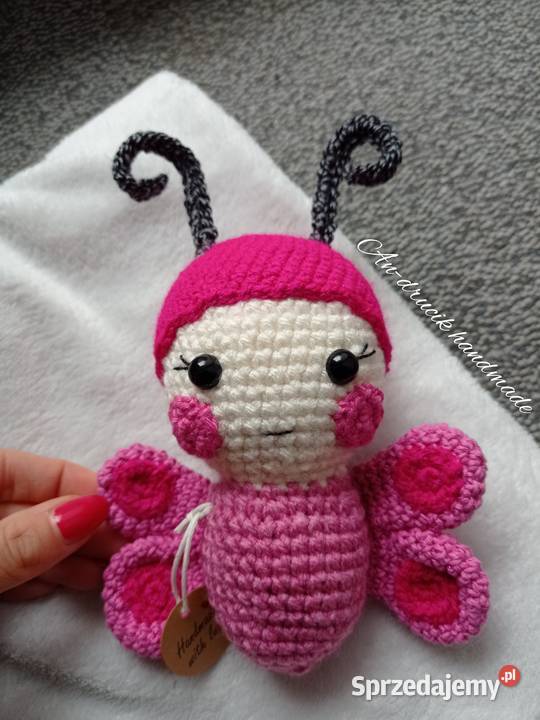 Maskotkazabawka motyl na szydełku Katowice