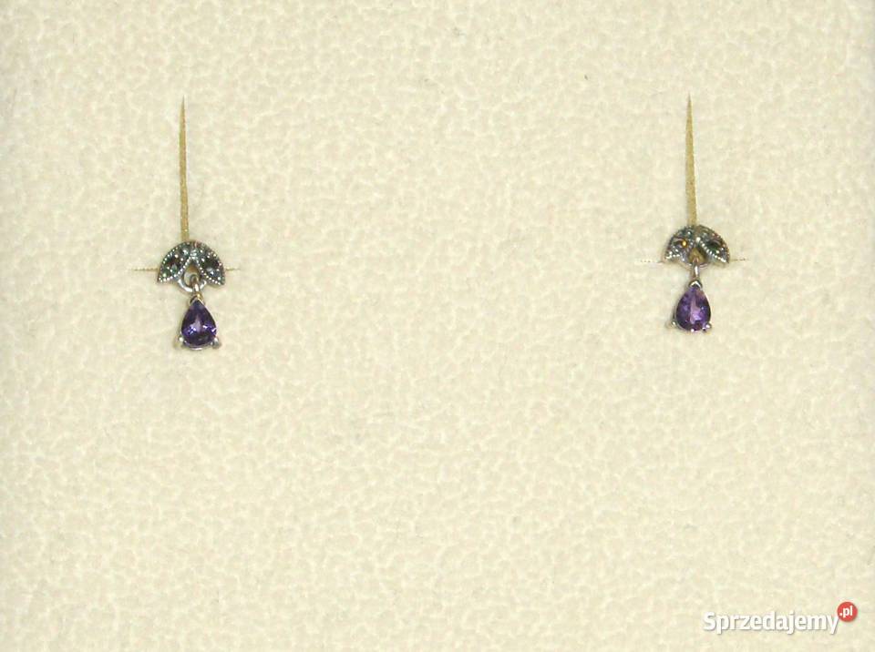 WKruk Srebrne kolczyki z markazytami i Kolczyki sprzedam