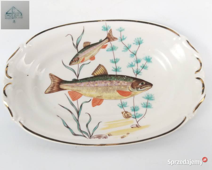Patery półmiski ryby porcelana PRL Chodzież lata Porcelana i szkło Bronisze
