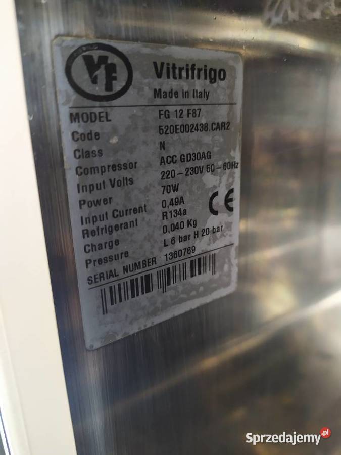 Vitrifrigo FG 12 F87 chłodziarka do mleka Gastronomia Kazuń Polski