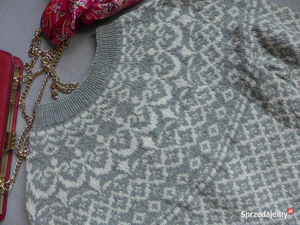 HANDMADE wełniany sweter ręcznie robiony Swetry i golfy Warszawa