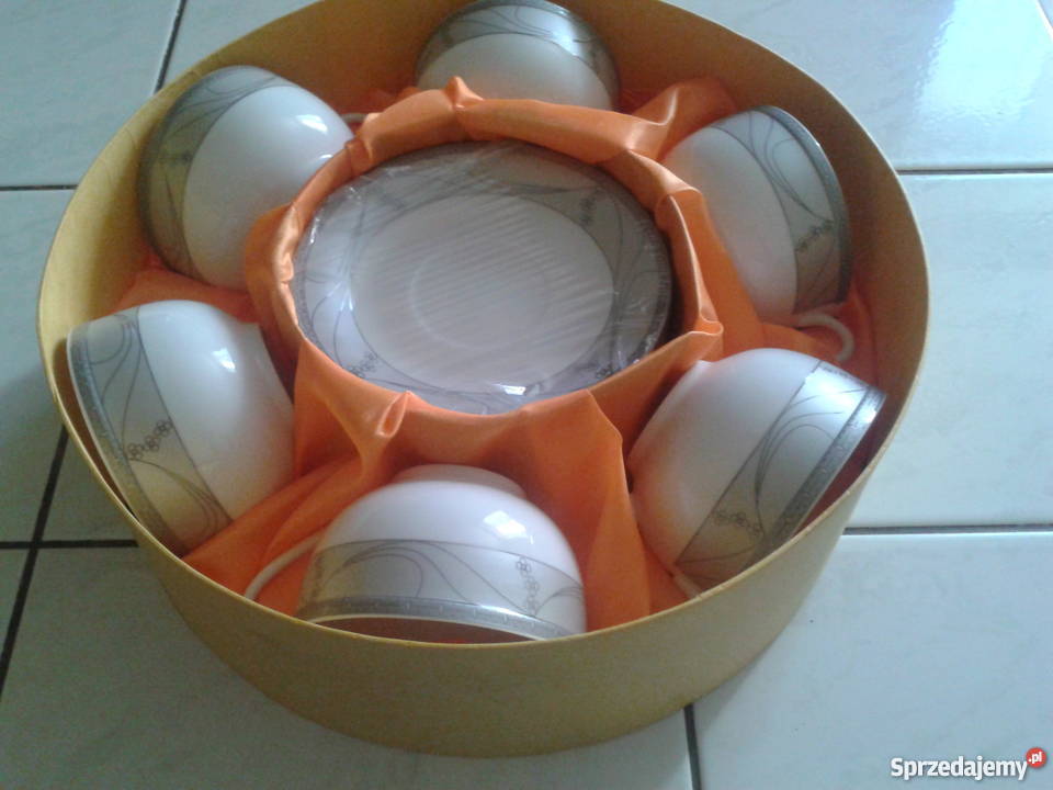 zestaw kawowy odcienie błękitu Gdańsk