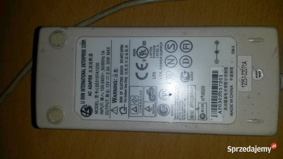 ZASILACZ LCD LSE0107A1230 12V 25A 30W Poznań sprzedam