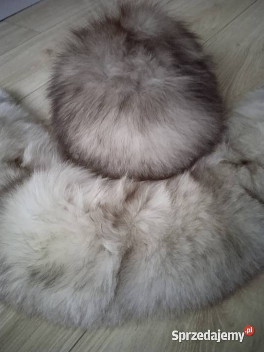 Kołnierz i czapka z naturalnego futra lisa Kraków