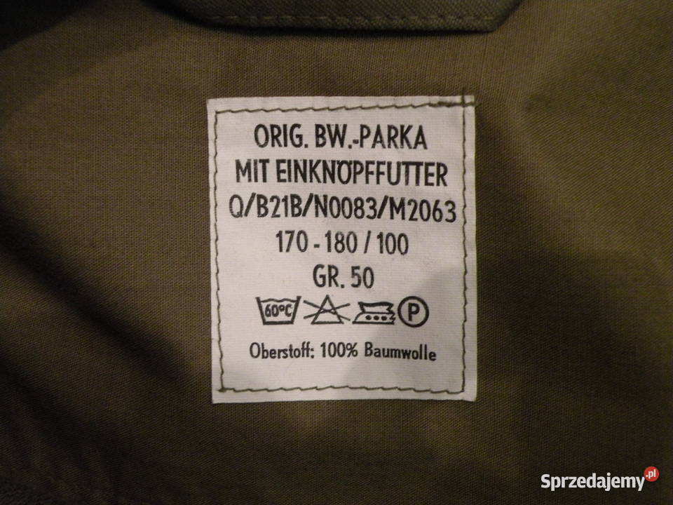 Parka BW moleskin OLIV gr 50
