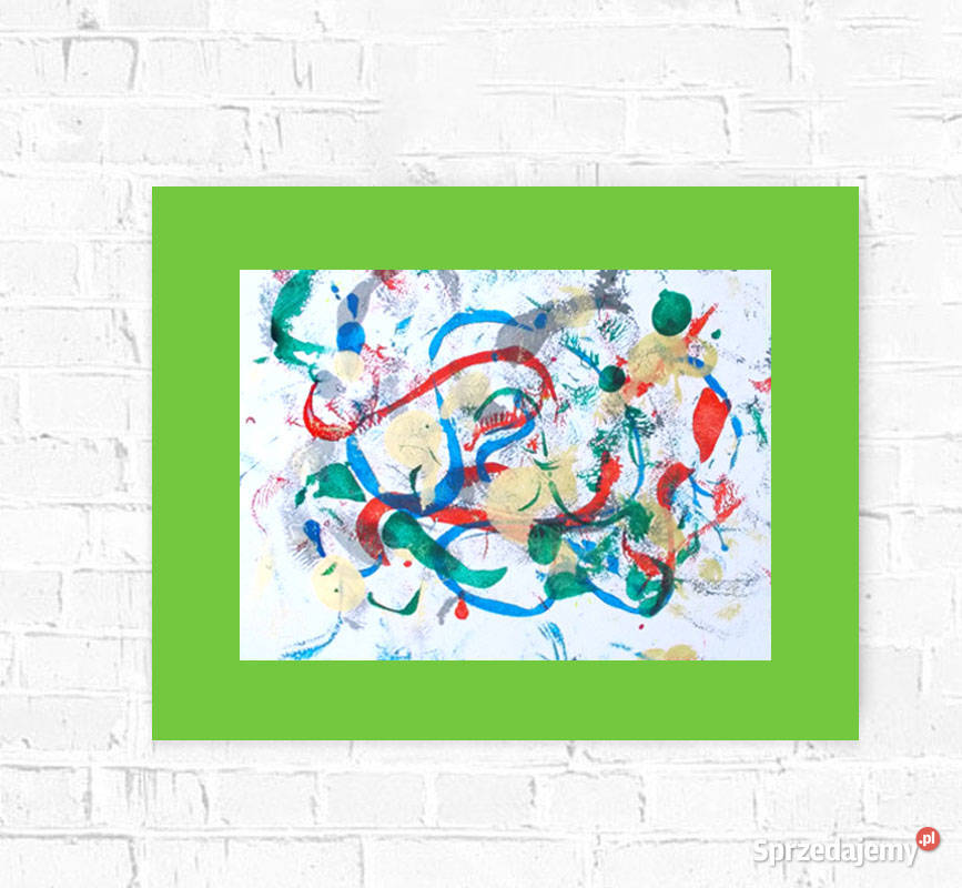 abstrakcja rysunek A3 nowoczesny obraz 30x40 sprzedam