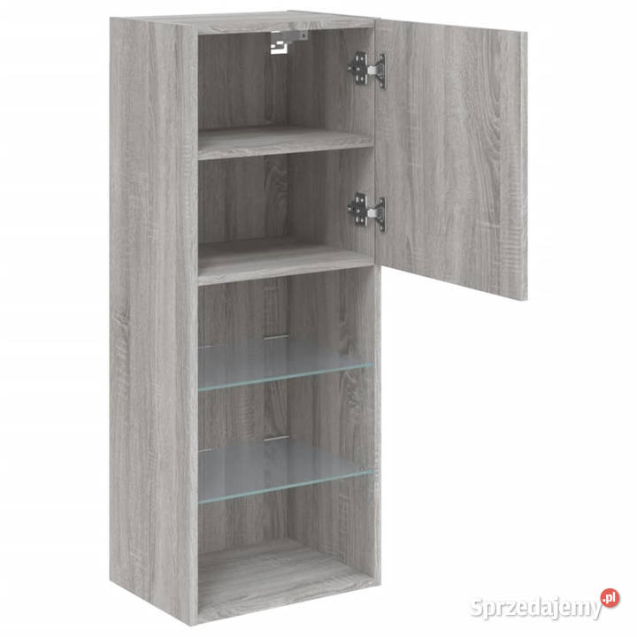 Szafka TV z LED szary dąb sonoma 405x30x102 Warszawa