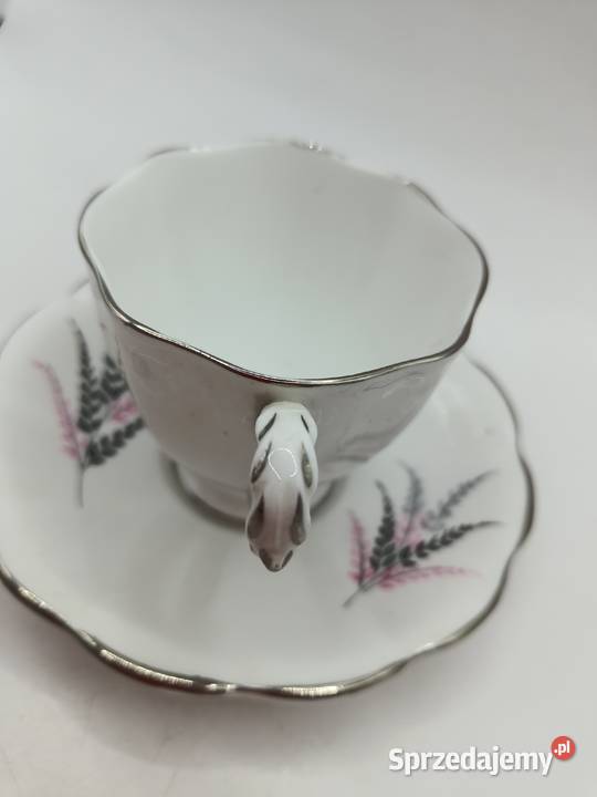 FILIŻANKA duo England porcelana biała Royal Zamość