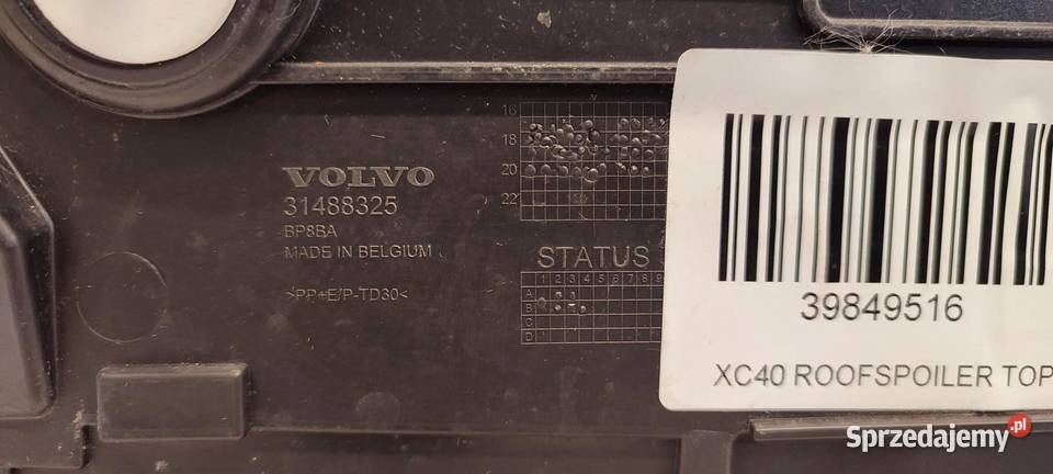VOLVO XC40 SPOILER LOTKA KLAPY BAGAŻNIKA 717 dolnośląskie