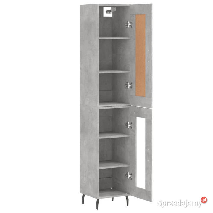 Wysoka szafka szarość betonu 345x34x180 Warszawa sprzedam