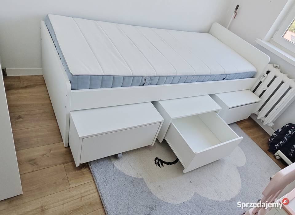 Łóżko Ikea Slkt 3 półki na kółkach na pościel Czeladź sprzedam