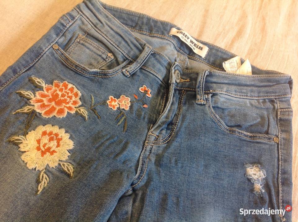Spodnie jeans Tally Weijl r XXS Dziury lubuskie