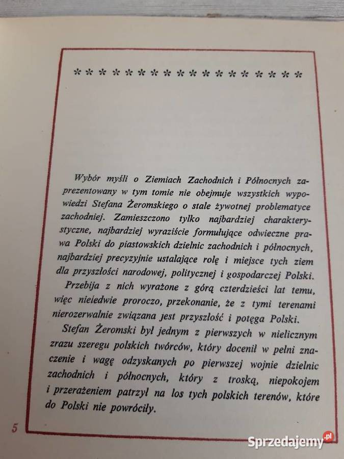 Stefana Żeromskiego myśli o Ziemiach Zachodnich śląskie Bielsko-Biała sprzedam