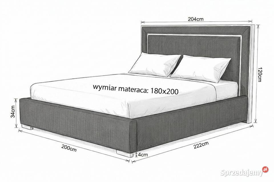 Łóżko tapicerowane LABIO 180x200 z pojemnikiem pomorskie