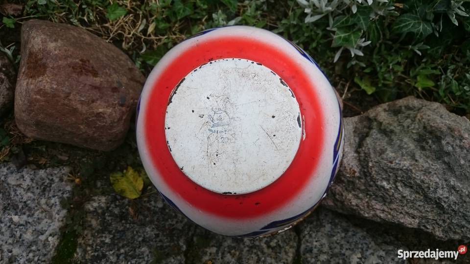 Miska emalia Made In Poland PRL Ostrów Wielkopolski