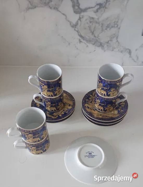 Filiżanki do espresso Komplet 6 Porcelana i szkło