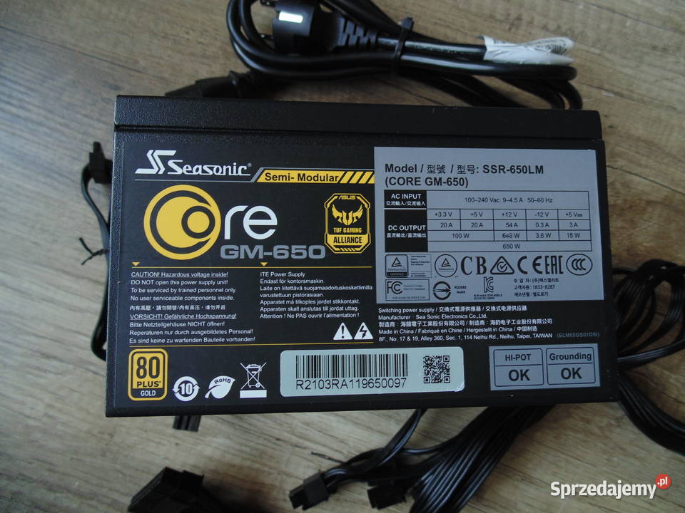 Zasilacz komputerowy Seasonic CORE GM650 650W 80