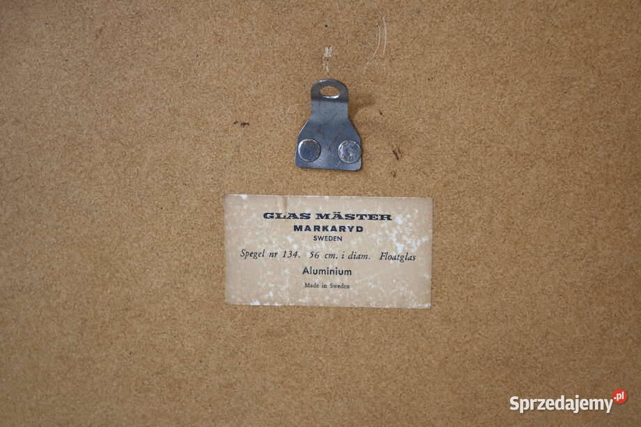 Lustro okrągłe Glasmstare Markaryd 56 aluminium Piła