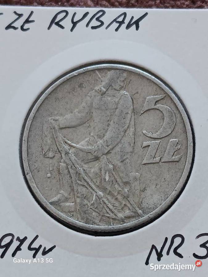 5 Złotych Rybak 1974 r 3 wielkopolskie Konin sprzedam